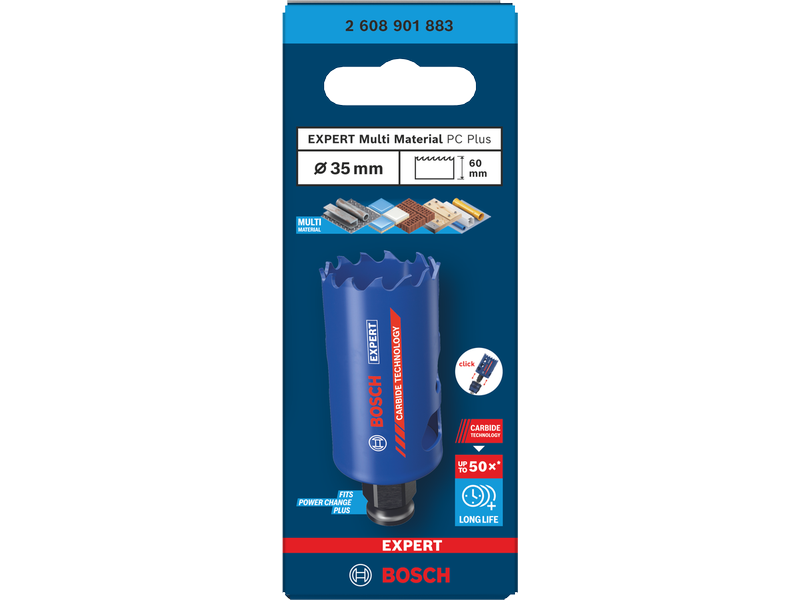 Žaga za izrezovanje lukenj Bosch EXPERT Multi Material Power Change Plus, 2608901883